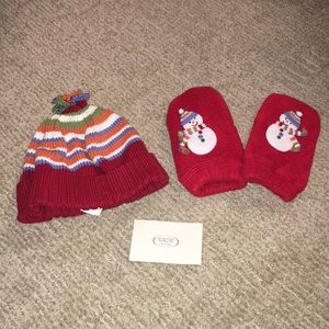 Talbots Kids Hat and Mitten Set